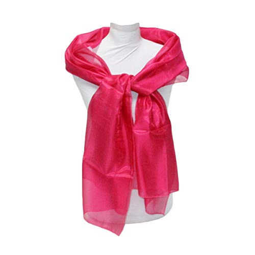 Russo Tessuti Stola di Organza Fucsia - Fragola