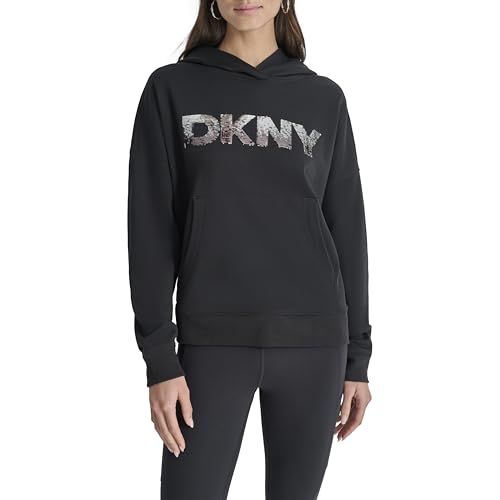 DKNY womens Ombre Logo Hoodie Sweatshirt2