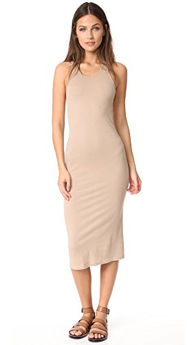 Enza Costa Women's Stretch Silk Rib Tank Midi Dress