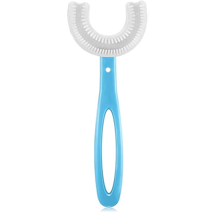 NESTIC Manual U Shaped Toothbrush For Kids, Food Grade Soft Silicone Brush Head, 360? Oral Teeth Cleaning Tools, Children Infant U Shape Toothbrush (6-12 Years Koala Shape), Multicolor-image-12