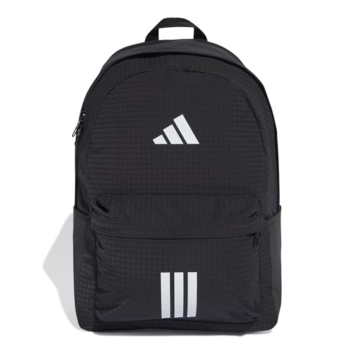 adidas Unisex adulto ESSENTIALS 3 STRIPES BACKPACK BACK TO SCHOOL 2, black/white, One size