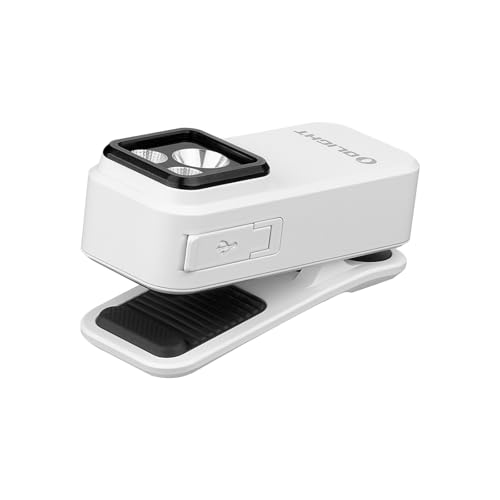 OLIGHT(オーライト) Oclip Pro クリップ LEDランニングライト 軽量 小型 3つの光源 500ルーメン 射程120メートル IPX6防水 Type-C充電式 クリップオン 高視認性 犬 散歩 キャンプ 点検 ウォーキング サイクリング ハイキング アウトドア 登山 (White)の商品画像（Amazon）
