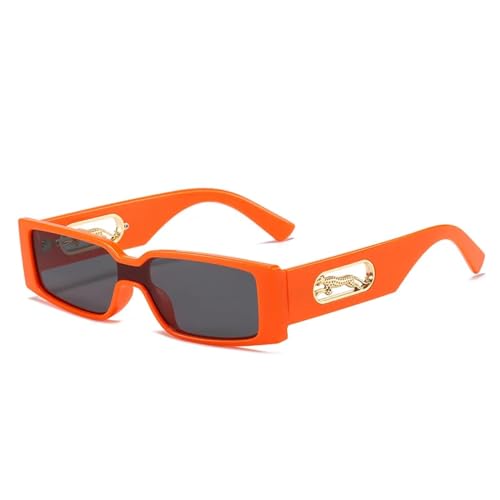 Lunettes de soleil rectangulaires étroites en métal pour vos terrasses et sorties