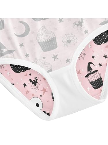 ZZKKO Cute Halloween Cake Skull Girls Underwear Toddler Panties for Girls Comfort Brief Size 2T 5