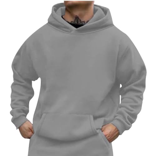 Sweatshirts for Men Fashion Casual Hoodies with Pocket Fall Long Sleeve Men Active Clothes Pullover Oversized Comfy