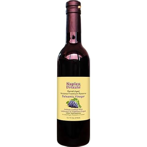 Modena Premium Reserve Balsamic Vinegar. A Rich & Thick Reduction in a Glass Bottle. Naturally Sweet, With No Added Sugar or Thickeners. Use in Place of Glaze for Premium Quality and Taste. Cover
