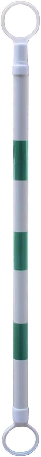 IUokLU Retractable Traffic Cone Barrier Pole - Crowd Control Connectable Barricade Bar, Multicolor Green, Portable & Adjustable for Event Management & Safety