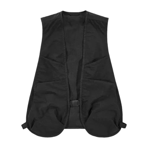 RAOKENSU Chaleco de hombre para exteriores, chaleco de verano ligero estilo safari, chaleco de trabajo transpirable, con muchos bolsillos, chaqueta sin mangas, chaleco de pesca, chaleco para correr