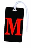 Initial Luggage Tag Letter M Personalized ID Tag