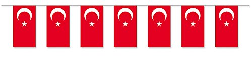 Preisvergleich Produktbild partydiscount24 Fahnenkette Türkei 5 m