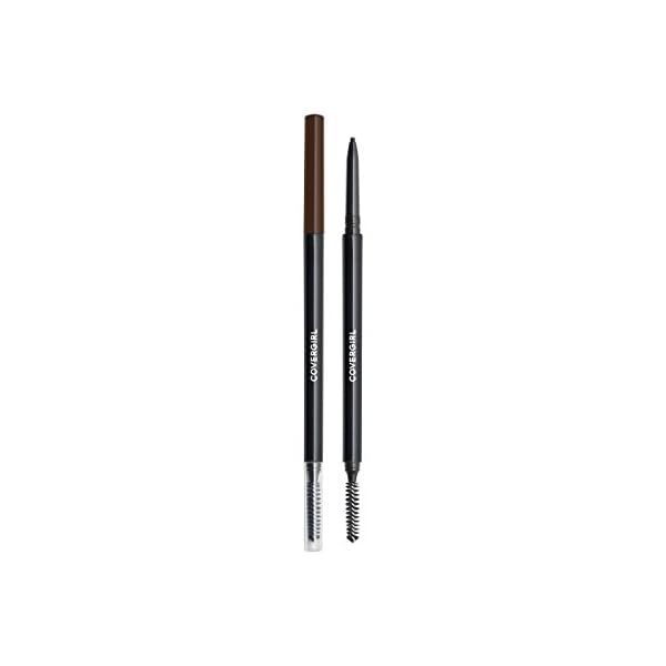 COVERGIRL - Easy Breezy Brow Micro-Fine + Define Pencil, Micro-fine tip, no sharpening required, Built-in spoolie-brush, 100% Cruelty-Free
