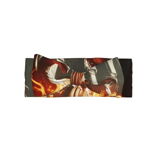 Fantasy Art Fire Dragon Baby Headbands Soft Nylon Hairbands with Stretchy Bows Girls Hair Accessories for Newborn Infant Toddler Kids