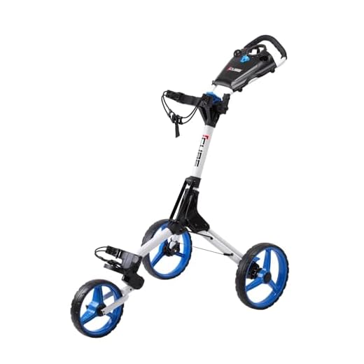 SkyMax Unisex CUBE 3 Golf Trolley - White/Blue - One Size