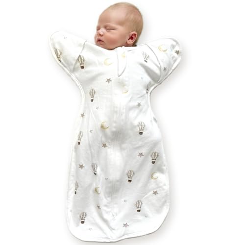 Image of Coperta Newborn Swaddle Sack, IHDI Certified, Calms Startle Reflex, 100% Cotton Wearable Blanket, Newborn Essentials