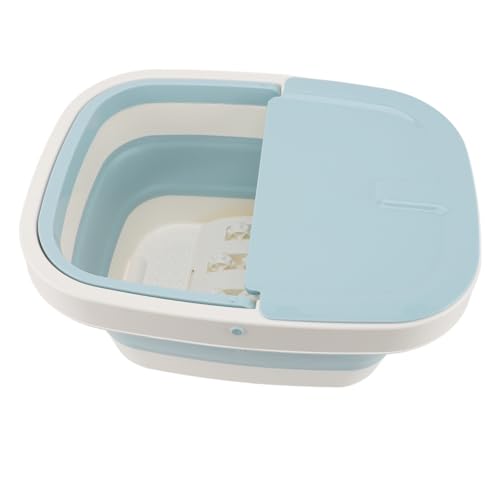 Baño de pies plegable con masaje azul miniatura 2