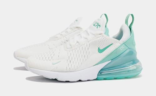 Air Max 270 Grade School Lifestyle Shoes (Summit White/Jade Ice) (943345-115, Green/White)4
