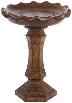 Quiet Interlude Birdbath- Tobacco Road- 26" Tall x 20" Dia
