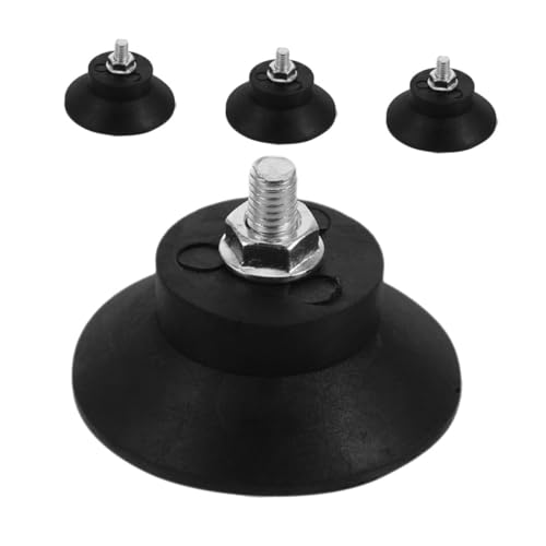 SEWACC M8 Threaded Rubber Vibration Dampers Anti Vibration Pads Rubber Foot Mounts Shock Absorbing Isolator Pads for Air Compressors and Furniture Leveling Legs 4pcs