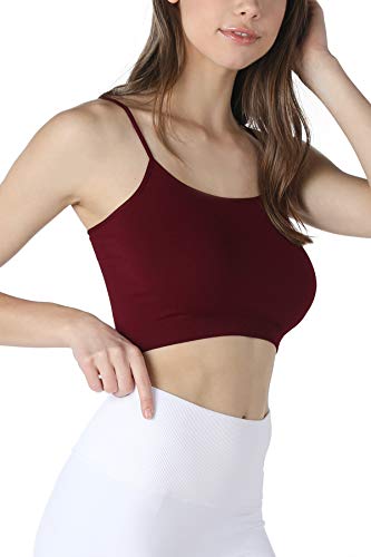 Image of NIKIBIKI Women Seamless Classic Crop Top Bralette, Made in U.S.A, One Size