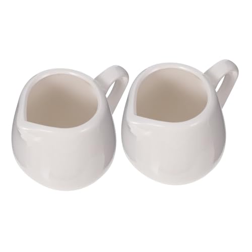BESTOYARD 2 Piezas cuchara de salsa hervidor de café jarra de agua de la puerta del refrigerador cucharas lata cafe espumador leche crema de leche de café mini recipiente de cerámica