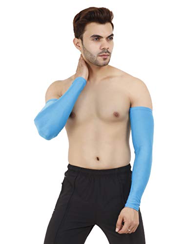 Image of NEVER LOSE Printed Arm Sleeves for Men & Women, Stretchable Breathable Compression Sports Sleeves for Gym, Cycling, Running, Driving & Outdoor Activities (Pack of 2 Pairs)