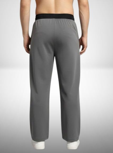 Image of Imsa Moda Men's Nylon Lycra Straight Fit Track Pant | Gym Trackpants & Activewear Joggers | Casual Lower for Sports, Gym & Yoga