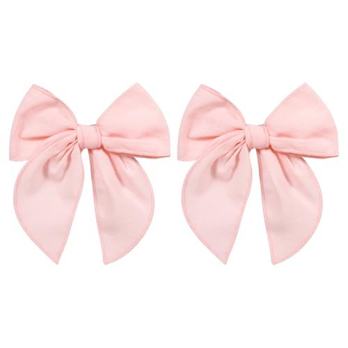 Pinzas para el cabello pack 2 moños fable rosa melocotón miniatura 1