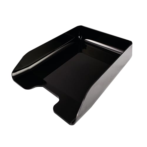 Q-Connect Executive Letter Tray Black (Suitable for A4 and Foolscap documents)