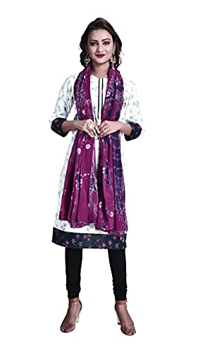 Image of Women's Pure Cotton Multi-Colored Traditional Authentic Tie Dye with Bandhej Bandhani Dupatta Chunni