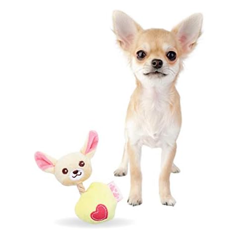 Pet London Chihuahua Character Tiny Dog Toy - Teacup Breed Plush Squeaky Dog Toy For Long & Short Hair Chihuahua Puppy & Adults (Lola (Yellow)) Cover