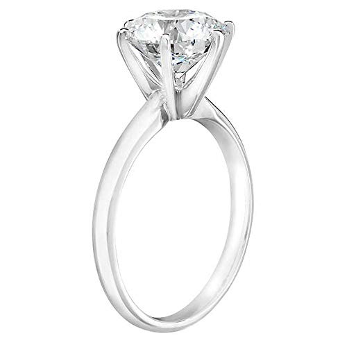 Pompeii Certified 3 Ct Diamond Solitaire Platinum Engagement Ring Lab Grown (FG,VS1-VS2)2