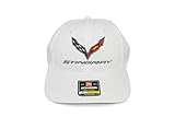 HEM HIGH-END MOTORSPORTS C7 Corvette Hat with Flag and Stingray Logos Classic White Cap