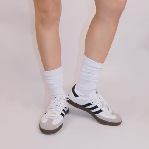 Image of Grip Pilates Socks for Women, Non Slip Yoga Slouch Socks with Gripper, Long Tall Scrunch Sock for Ballet Hospital