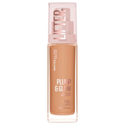Image of Maybelline Lifter Plump & Glow Foundation, Liquid Foundation with 2% Niacinamide + Hyaluronic Acid, Plumping and Brightening Face Makeup, 235, 1 Count