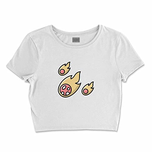 T-Shirt Blanc S Taille Court Femme Buwtswi-100073-s