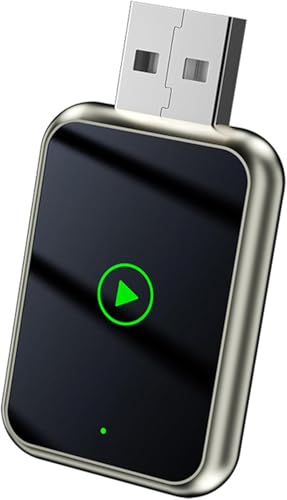 YCJHBGFS Adaptador CarPlay Inalámbrico y Android Auto Adaptador Inalámbrico para Coche Plug & Play para Peugeot 208 2016-2024,Metallic