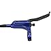 Alomejor 4 Piston Front Rear Hydraulic Disc Brake Mountain CNC Bilateral Oil Brake Oil Pressure Caliper Hydraulic Disc Brake Assembly Set(Blue)