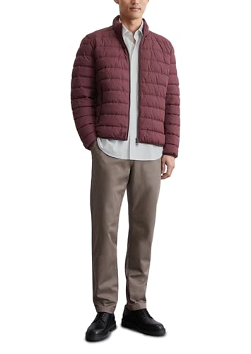 Marc O'Polo Herren Steppjacke mit Stehkragen leicht, Rot (Wine Berry), XXL – Ansicht 2