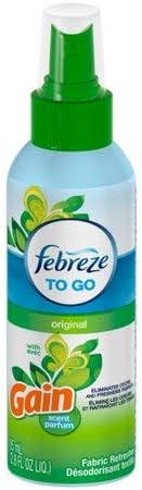 Febreze to Go Fabric Refresher with Gain Original Scent, 2.8-Ounce, (6) Febreze to Go Fabric Refresher with Gain Original Scent, 2.8-Ounce, (6)