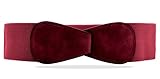 Van Der Rich ® - Obi Gürtel Elastisch Dehnbar Breite 7 cm - Damen (Bordeaux, One Size)