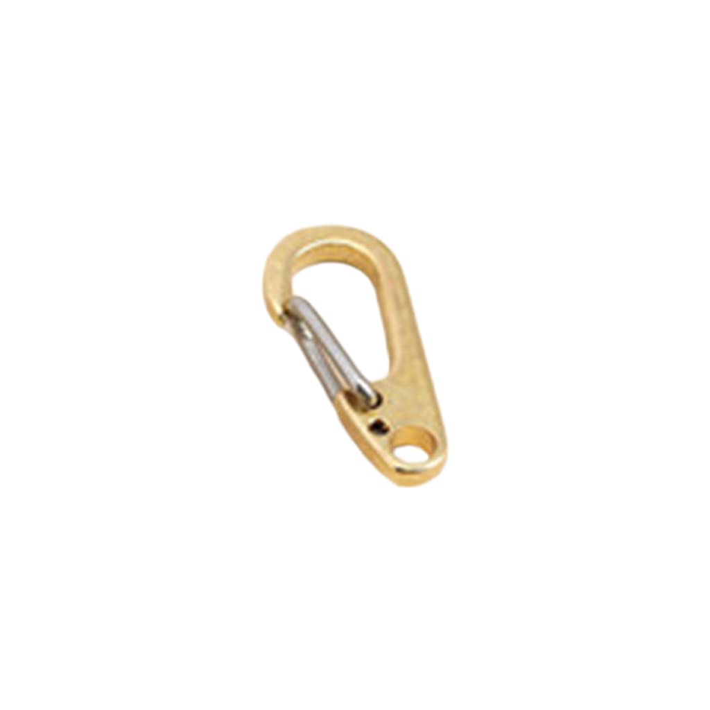 Maxtonser D Shape Brass Carabiners Clips Keychain Hook Spring Loop Indoor Outdoor Tools for Backpack Camping Hiking