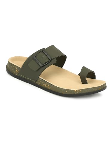 Image of Men Thumb Style Slippers | Ethnic Slip-On Sandals | Traditional Footwear | Comfortable Rubber Sole Chappals | Casual Slippers for Men
