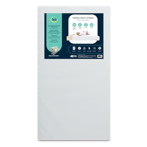 Image of Serta Perfect Start Limited Dual Sided Baby Crib Mattress and Toddler Mattress, Breathable Fiber Core, GREENGUARD Gold Certified, Waterproof, 7 Year Warranty, Made in USA