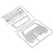 RC4WD MOJAVE II CAB BACK PANELS & GRILL PARTS TREE Z-B0074