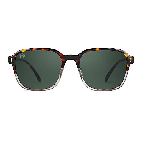 TWIG gafas de sol SIGNAC [Premium] hombre/mujer rectangulares fashion (LIQUID GREEN)