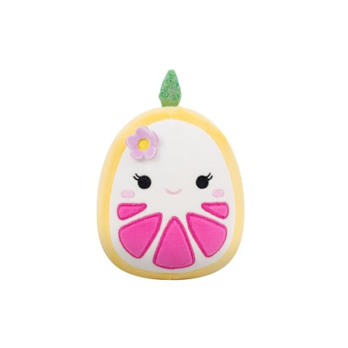 Squishmallows Original 5in Eleanor The Yellow Grapefruit with Flower Hairpin – Official Jazwares Plush (Little)