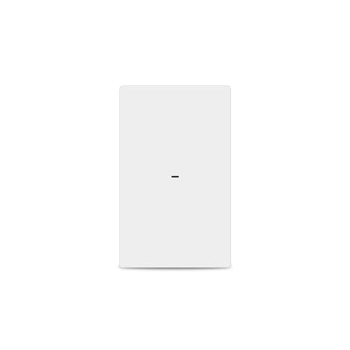 Interruptor inteligente de 4.646 x 2.835 x 1.496 in, necesita cable neutro, WiFi de 2.4 GHz, interruptor de botón de plástico, función de