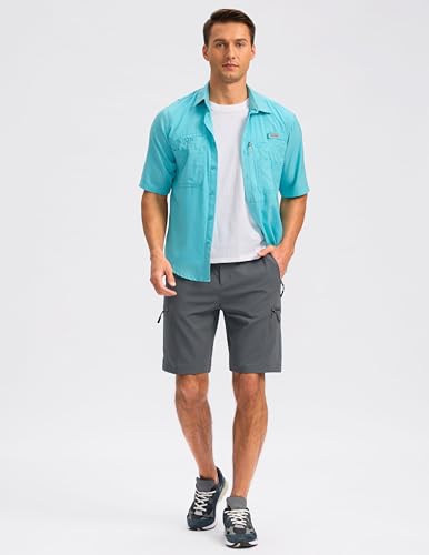 Image of G Gradual Men's Hiking Cargo Shorts 9 inch Quick Dry Lightweight with 4 Pockets
