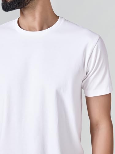 Image of XYXX Men's Iconique Solid Supima Cotton Slim Fit T-Shirt | Super Soft Half Sleeve Tshirts with Superior Colour Retention