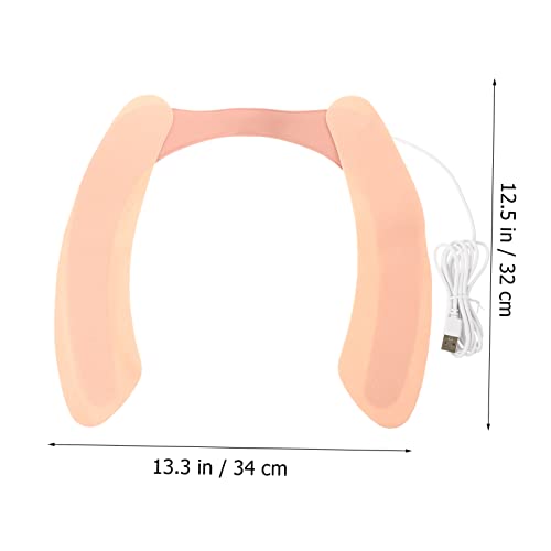 Operitacx Beheizter Toilettensitz Wärmender Toilettensitz Beheizter Toilettensitzbezug Toilettensitzwärmer Toilettensitzheizkissen Pu Pink Konstante Temperatur Toilettendeckel Toilettensitz – Bild 5